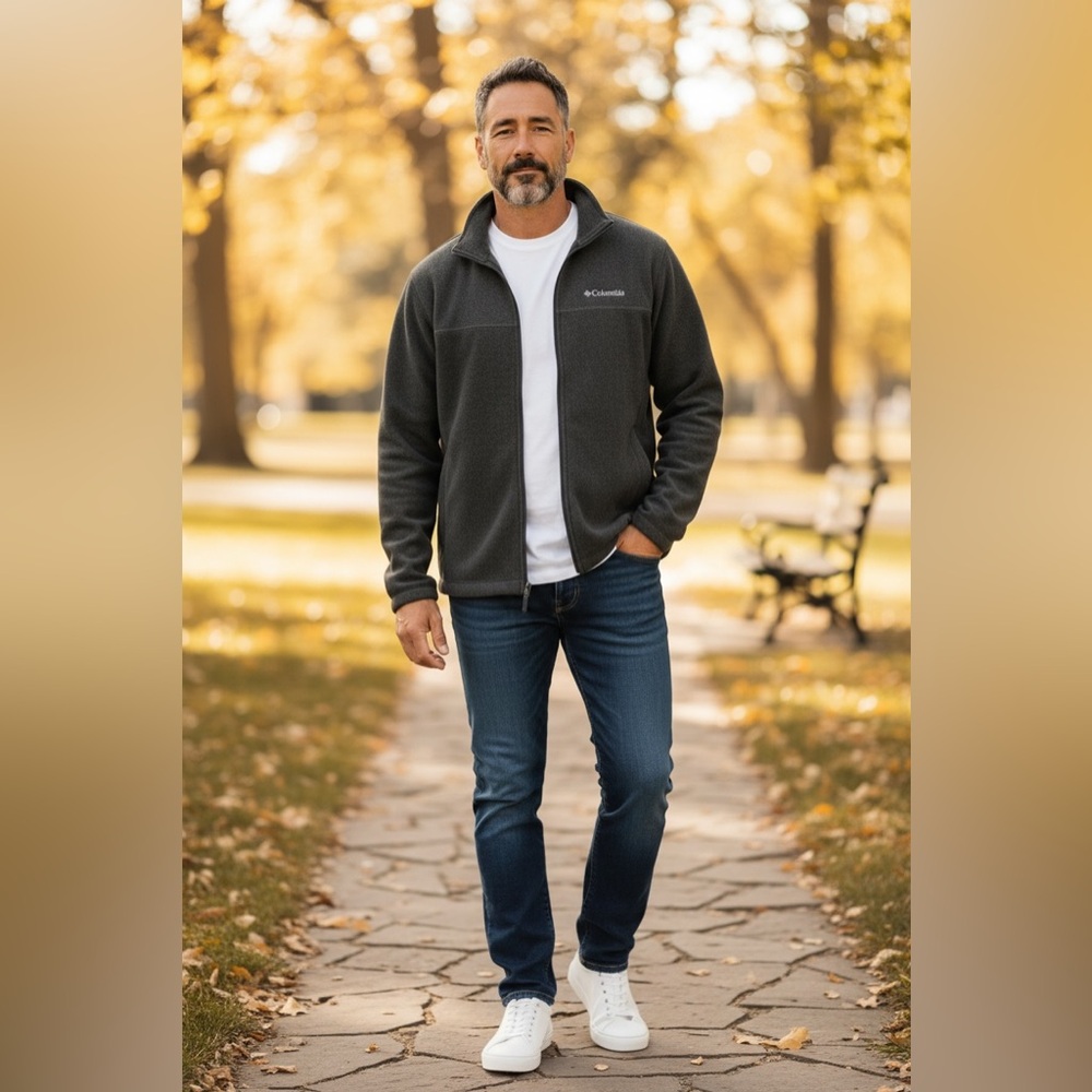 Columbia Black Fleece Zip Up Jacket